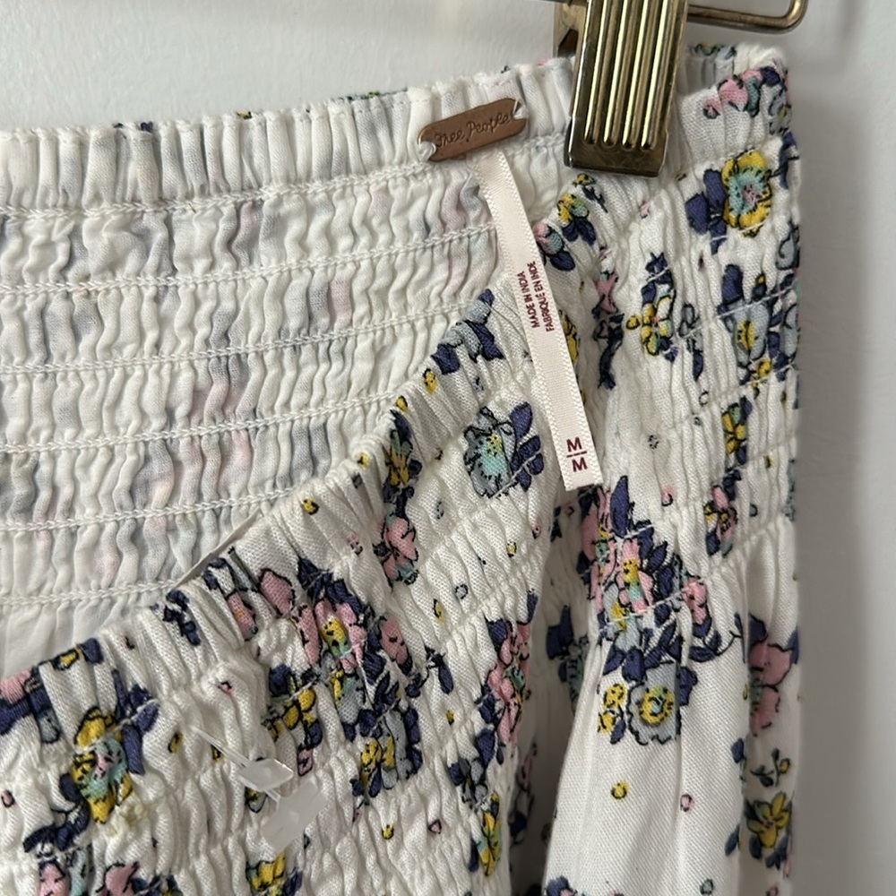 Free  People Women's Secret Garden Prarie Skirt Ivory Combo - Picture 6 of 7